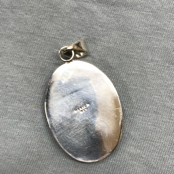 Vintage RARE Taxco Leopard Jasper Sterling 925 Pendant - Picture 6 of 12